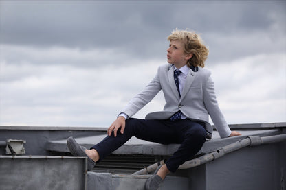 Traje completo con americana gris estilo marinero para el niño NOVA DRIMA