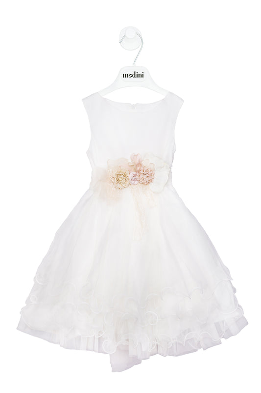 Vestido de ceremonia 983 (con la flor diferente de la foto) para niñas de la marca MIMILÚ