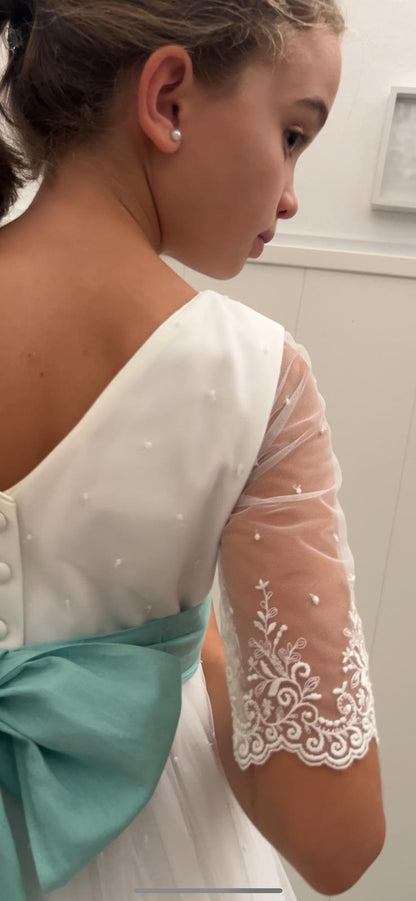 Vestido de comunión Malena para niña de la marca Coordinanos