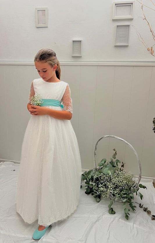 Vestido de comunión Malena para niña de la marca Coordinanos