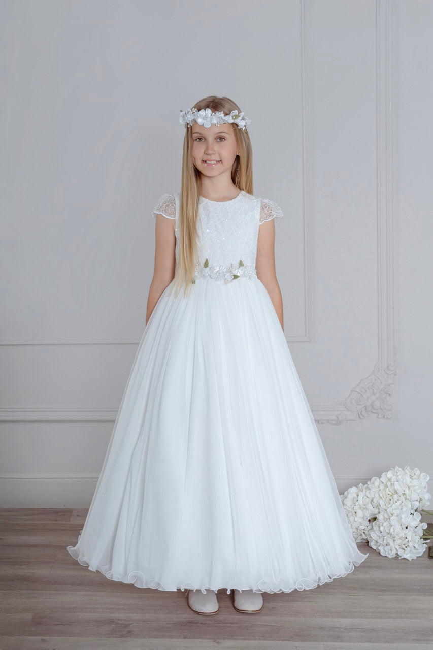 Vestido de comunión 505 para niña de la marca MIMILÚ
