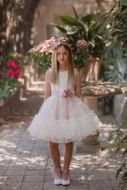 Vestido de ceremonia 264 rosa para niñas de la marca MIMILÚ