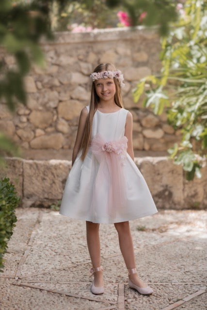 Vestido de ceremonia blanco 213 para niña de la marca MIMILÚ