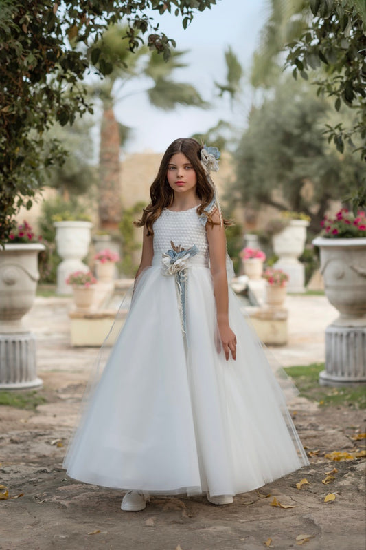 Vestido de comunión 849 para niña de la marca MIMILÚ