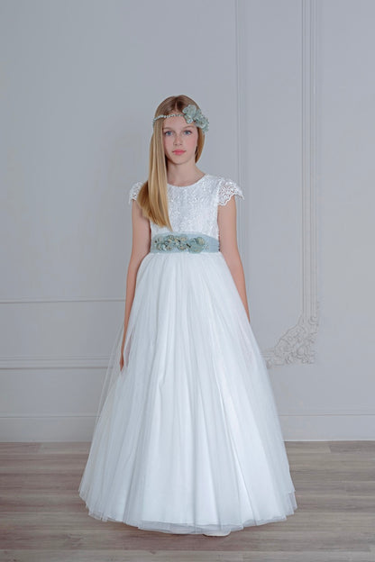 Vestido de comunión 507 para niña de la marca MIMILÚ