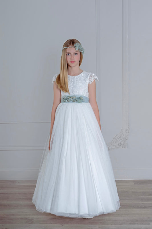Vestido de comunión 507 para niña de la marca MIMILÚ