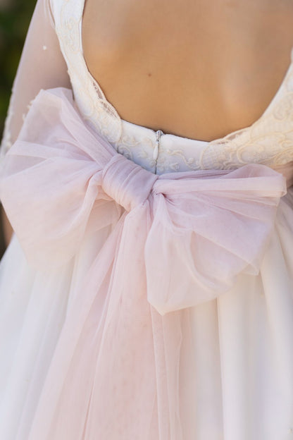 Vestido de comunión ALUNA de la marca ALHUKA (corona no está incluida)