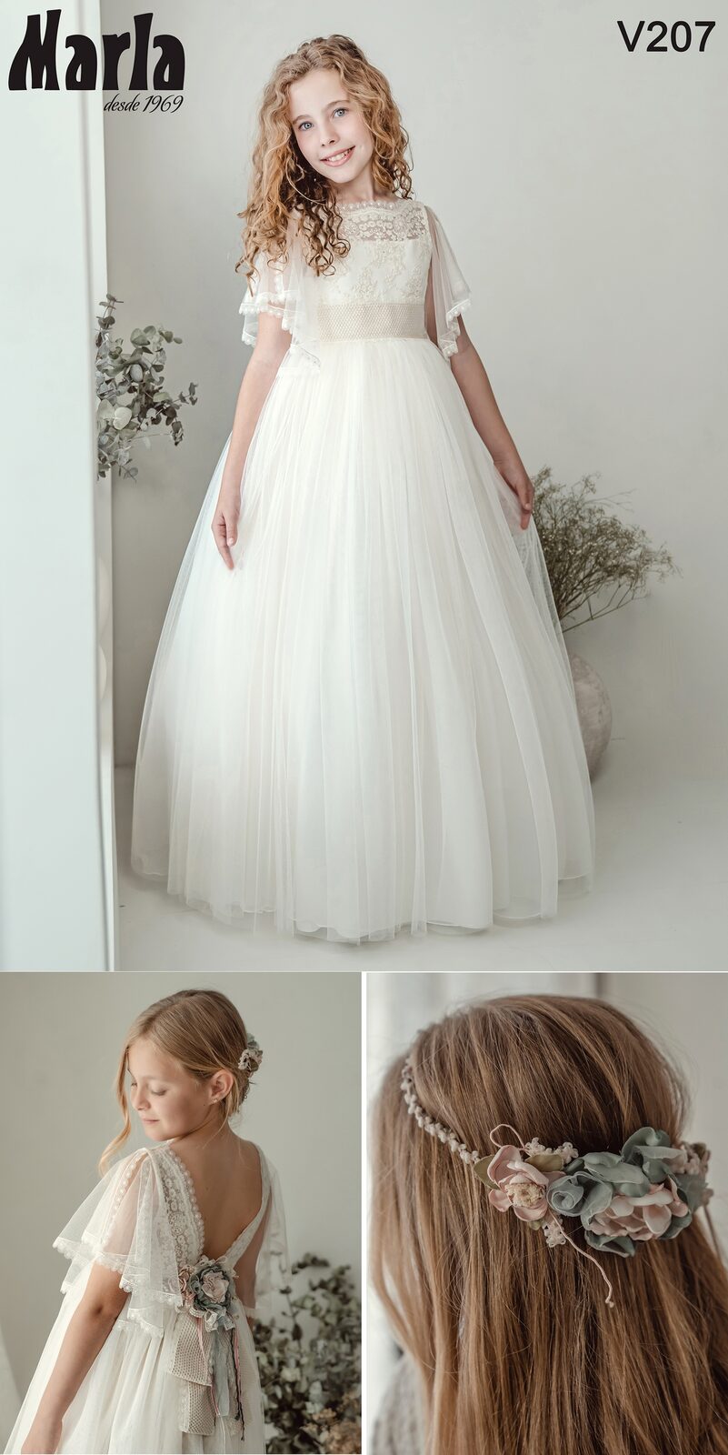 Communion dress L108 for girl Marla brand