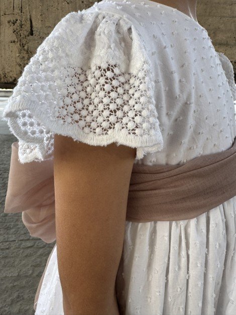 Vestido de comunión PLUMETTI BORDADO de la marca PETRITAS (lazada no incluida)