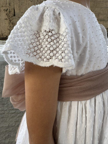 Vestido de comunión PLUMETTI BORDADO de la marca PETRITAS (lazada no incluida)