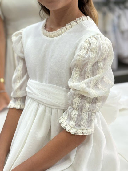 Vestido de comunión FLAVIA de la marca PETRITAS (lazada no incluida)