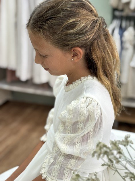 Vestido de comunión FLAVIA de la marca PETRITAS (lazada no incluida)