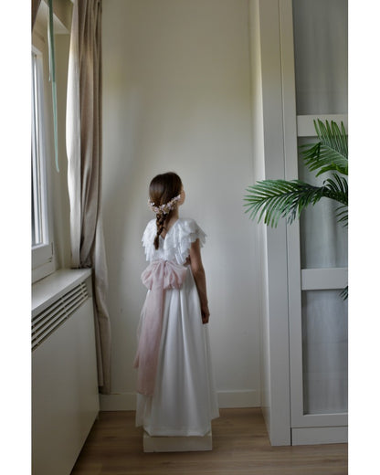 Vestido de comunión NUBE PUNTILLA CREP de la marca PETRITAS (lazada no incluida)