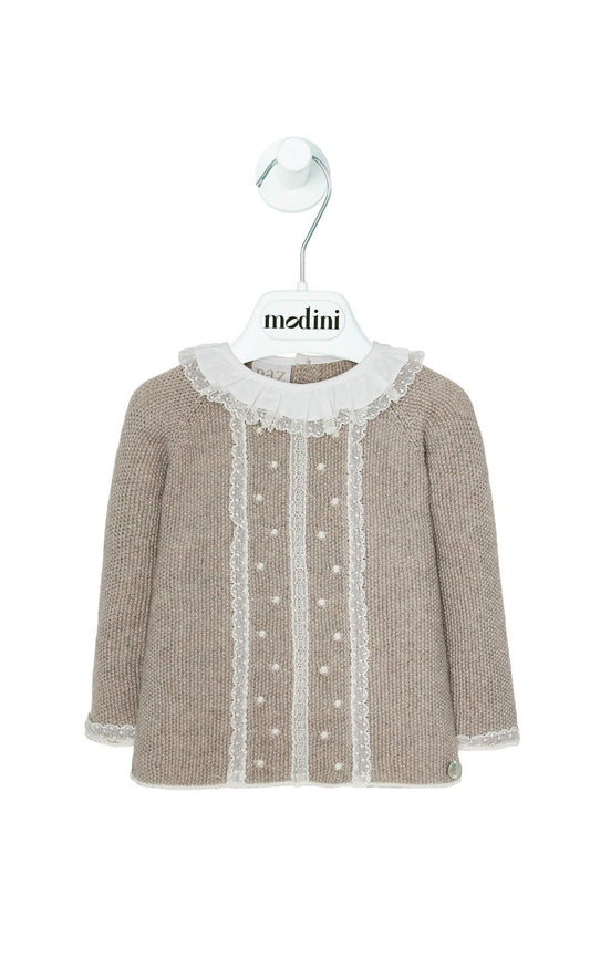 ROPA PARA NIÑOS - SET JUBON, POLAINA Y CAPOTA NIÑA  "SINFONIA" PAZ RODRIGUEZ - Modini Shop