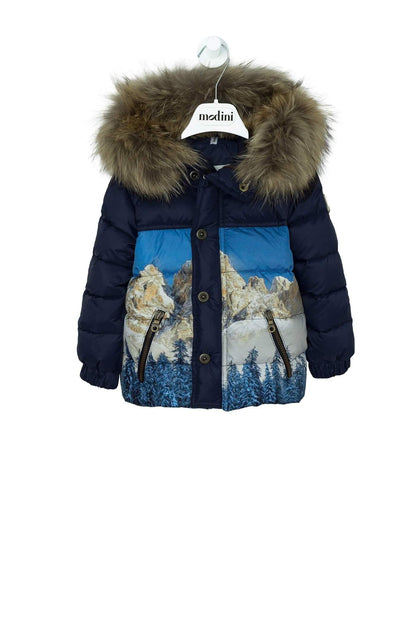 ROPA PARA NIÑOS - SET CANZITEX CHAQUETA AZUL ESTAMPADA CON PANTALÓN - Modini Shop