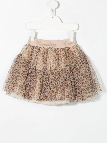 Children's clothing - tulle skirt with animal print MONNALISA