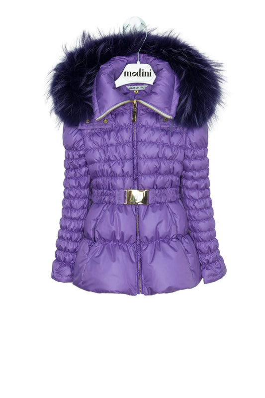 ROPA PARA NIÑOS - CHAQUETA RIZADA LILA CANZITEX