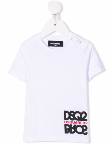 Ropa para niños - camiseta blanca logo doble DSQUARED2