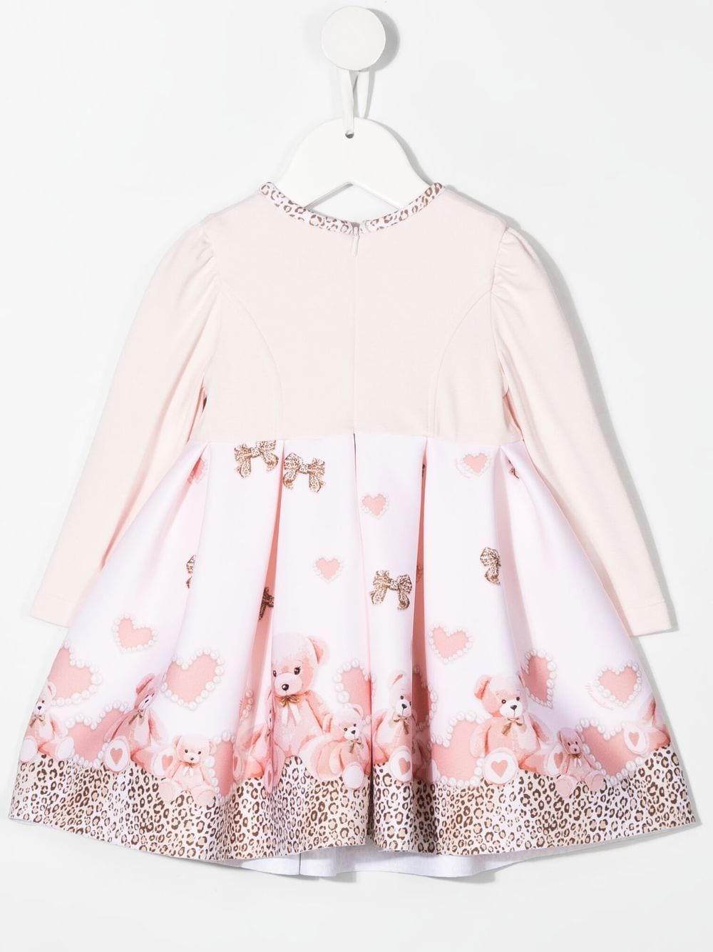 Children's clothing - pink dress with teddy bears print Monnalisa
