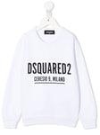 ملابس الأطفال - قميص من النوع الثقيل الأبيض شعار DSQUARED2