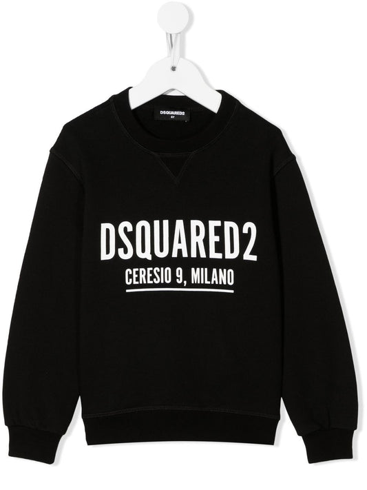 Ropa para niños - sudadera  negra logo DSQUARED2