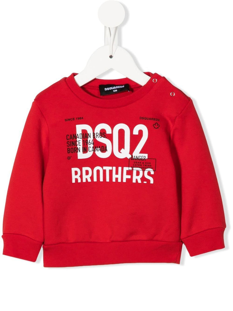 Ropa para niños - sudadera roja logo DSQ2 – Modini Shop
