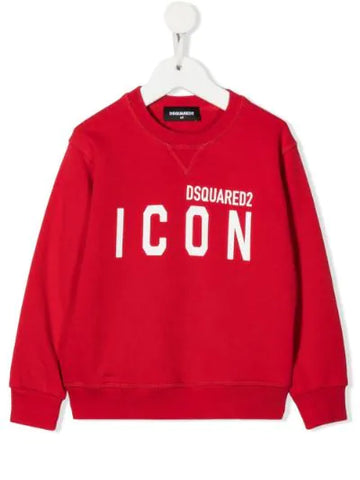 ملابس الأطفال - سترة حمراء تحمل شعار ICON Dsquared2
