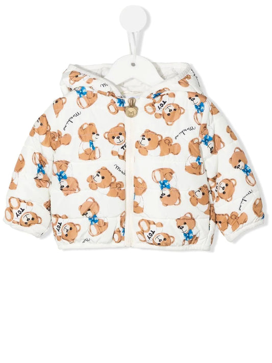 Childrenswear - white Teddy Bear print jacket MOSCHINO