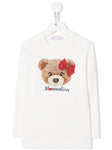 Children's clothing- Teddy Bear Monnalisa long sleeve t-shirt with Teddy Bear print