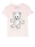 Children's clothing - Philipp Plein pink glitter t-shirt with bear