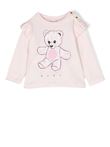 قميص من النوع الثقيل الوردي مع الطفل الدب فيليب بلين