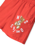 ملابس أطفال - ملابس سباحة حمراء من موسكينو