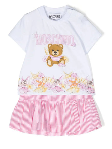 Childrenswear - MOSCHINO Stripe T-shirt and gathered skirt set