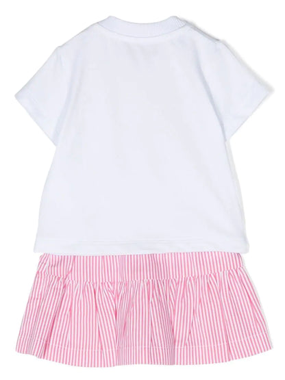 Childrenswear - MOSCHINO Stripe T-shirt and gathered skirt set