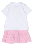 Ropa para niños - set de camiseta y falda fruncida con raya MOSCHINO
