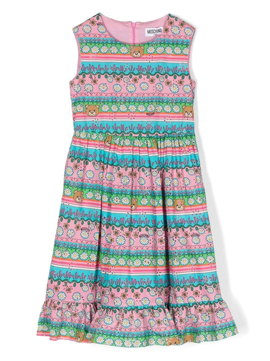 Childrenswear - MOSCHINO logo print dress