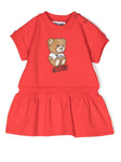 Baby girl dress with Teddy Bear motif MOSCHINO
