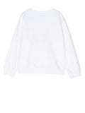 Childrenswear - white sweatshirt with logo print MOSCHINO