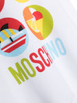 Childrenswear - white sweatshirt with logo print MOSCHINO