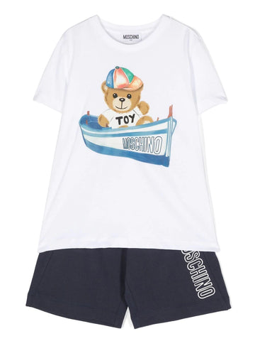 Ropa para niños - set de camiseta y pantalón corto con motivo Teddy Bear MOSCHINO