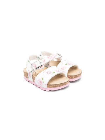 Shoes for girls - floral print sandals MONNALISA