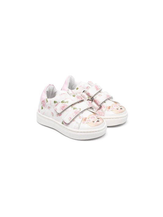 Zapatillas estampados floral con oso MONNALISA