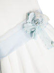 Vestido de ceremonia blanco flores azules 676 para niñas de la marca MIMILÚ
