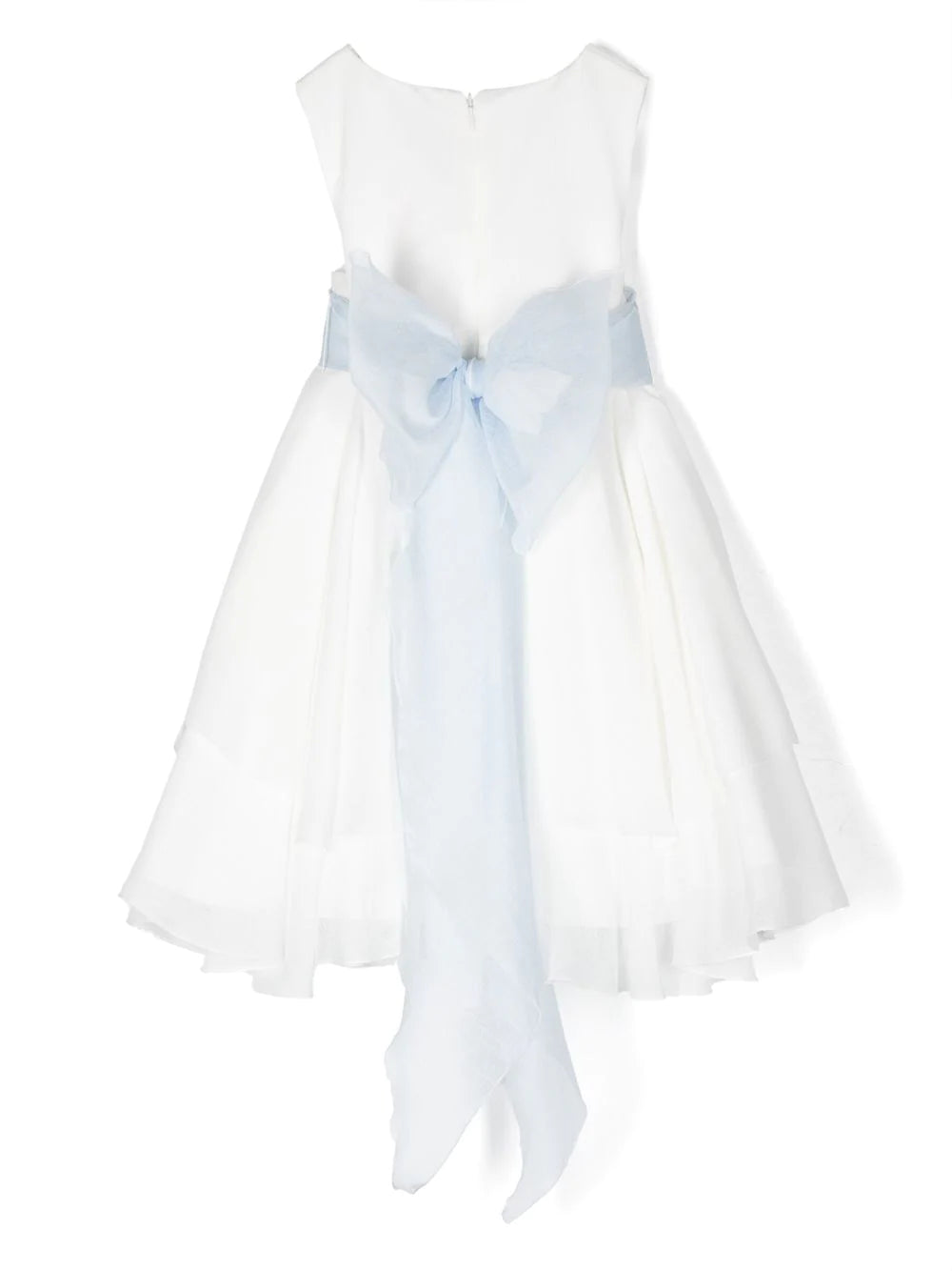 Vestido de ceremonia blanco flores azules 676 para niñas de la marca MIMILÚ