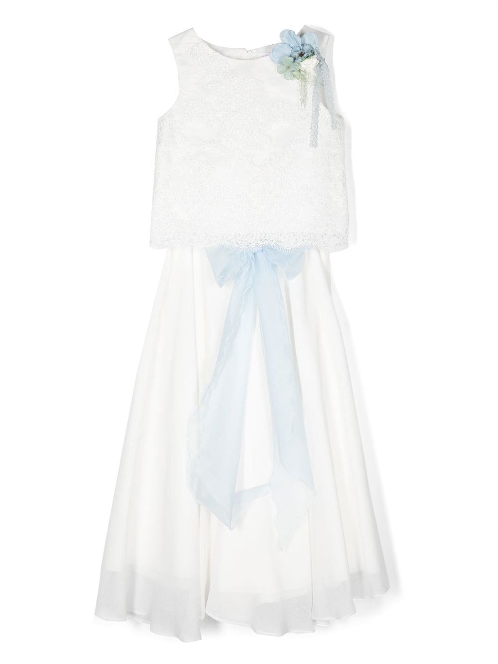 Set de pantalón largo y blusa flor azul 671 de la marca MIMILÚ