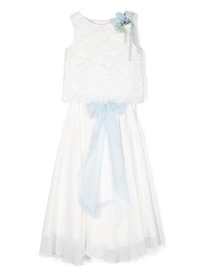 Set de pantalón largo y blusa flor azul 671 de la marca MIMILÚ