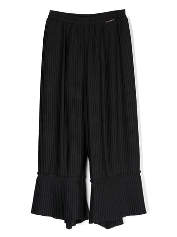 Pantalón largo negro con pliegues para niñas TWINSET