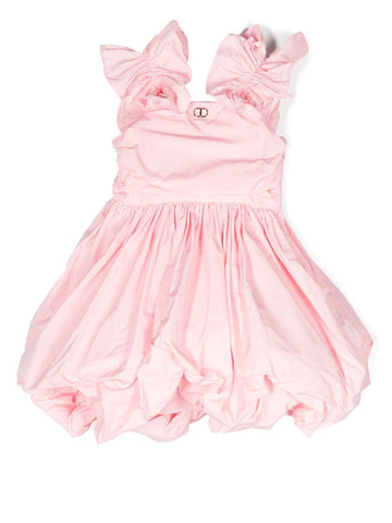 Sleeveless pink dress with lantern skirt TWINSET