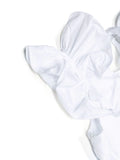 Sleeveless white dress for girls with TWINSET lantern skirt