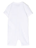Body blanco de manga corta con logo y oso para bebé MOSCHINO